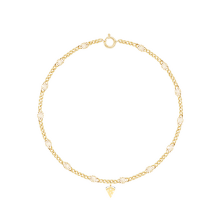 gold bracelet, charm bracelet, lightning bolt jewelry, chain bracelet, custom bracelet, 14k gold bracelet