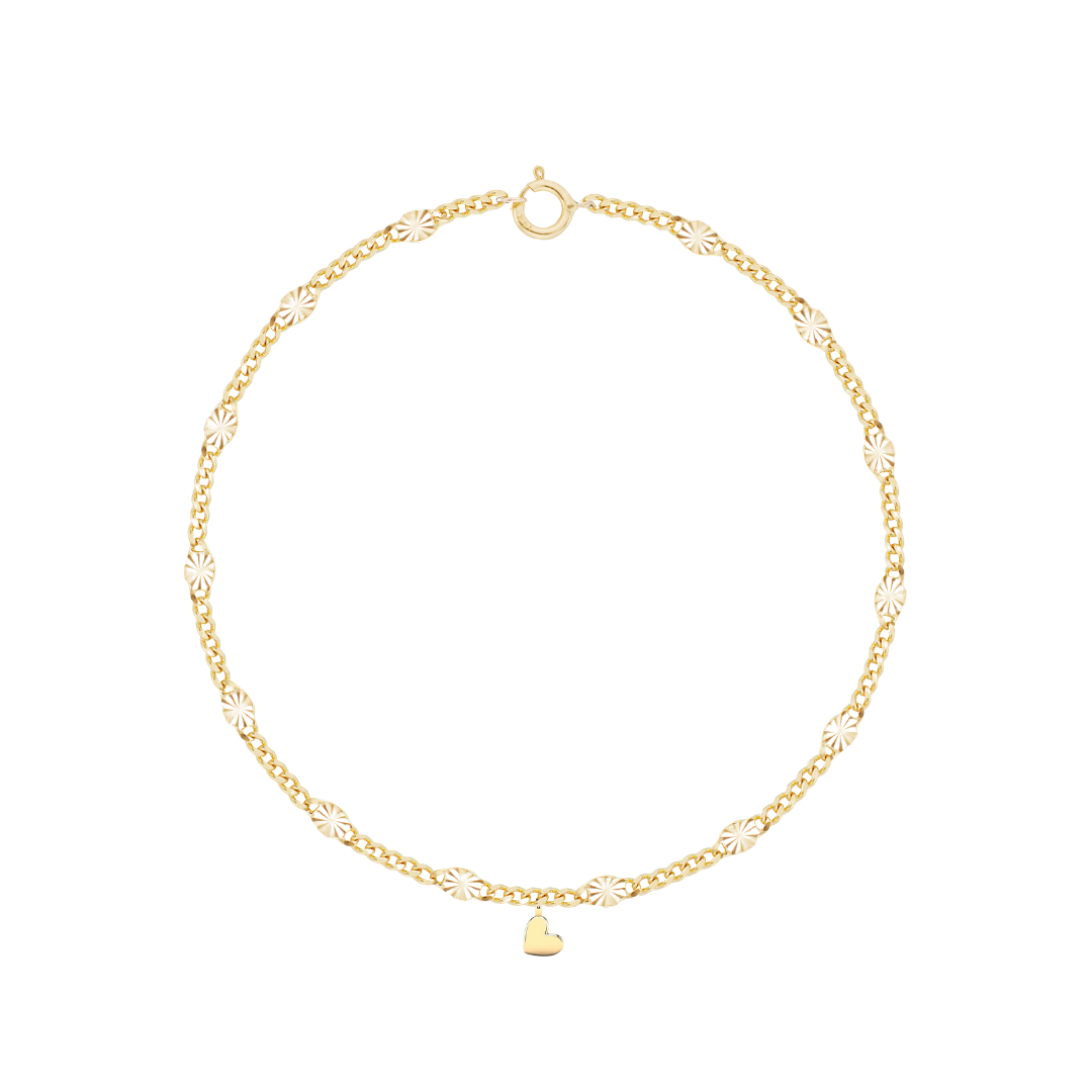 gold bracelet, charm bracelet, heart jewelry, chain bracelet, custom bracelet, 14k gold bracelet