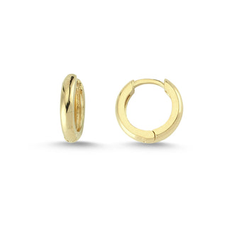 11mm yellow gold hoop earrings