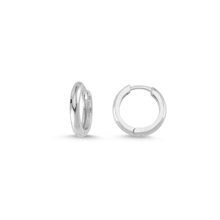 13mm white gold hoop earrings