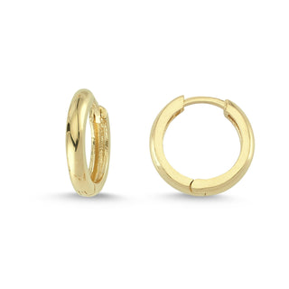 13mm gold hoop earrings in yellow gold