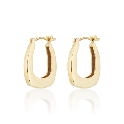 14k Gold Hoops. Gold Hoops. Gold Earrings. Medium Hoops.  Gold Jewelry