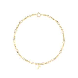 gold bracelet, charm bracelet, lightning bolt jewelry, chain bracelet, custom bracelet, 14k gold bracelet