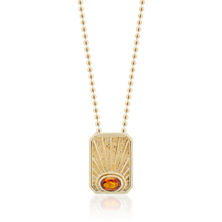 Apricity Radiant Sunrise Pendant with citrine in 14k yellow gold