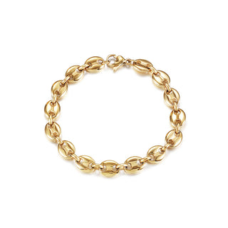 Bean Chain Bracelet in 18k gold plated yellow – Baby Bond by The Bond Society