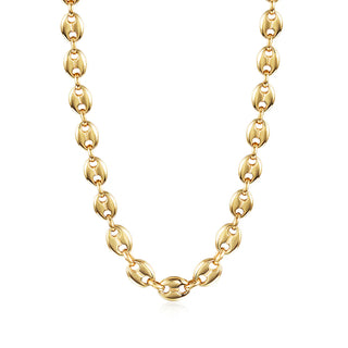 Bean Chain Necklace in 18k gold plated yellow – Baby Bond by The Bond Society