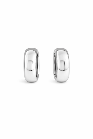 Chunky Hoop earrings in 18k gold plated white – Baby Bond by The Bond Society
