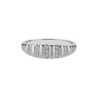 Croissant Diamond Ring in 14k white gold – The Bond Society