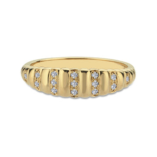 Croissant Diamond Ring in 14k yellow gold – The Bond Society