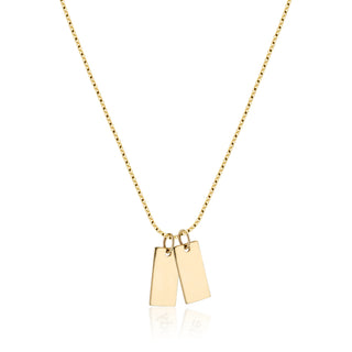 name tag necklace. custom necklace. name tags. gold necklace. fine jewelry. customization. 