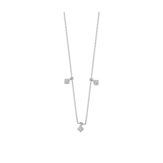 Dainty Diamond Charm Necklace in 14k yellow gold – The Bond Society
