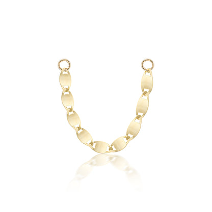 earring chain. gold earring chain. 14k gold ear chair