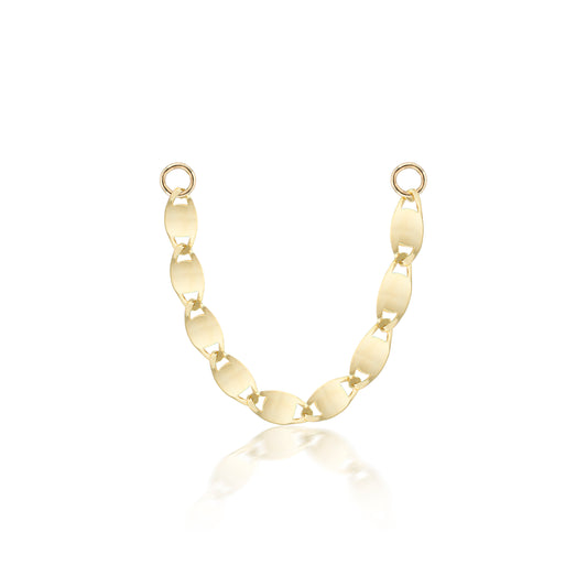 earring chain. gold earring chain. 14k gold ear chair