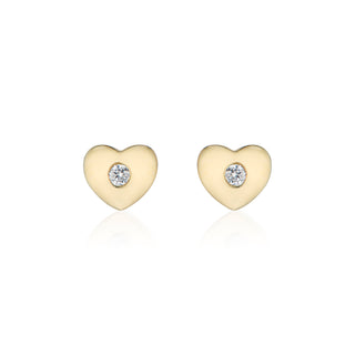 earring studs. diamond heart earrings. diamond studs. gold earrings. fine jewelry. 