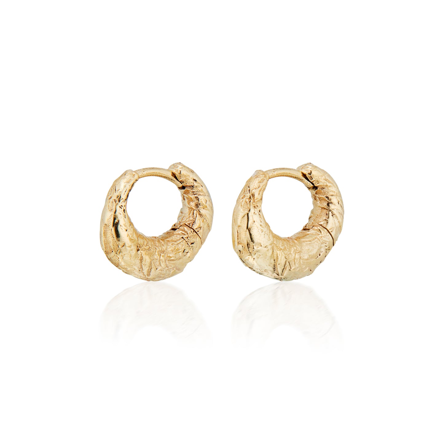 Gold Earrings. Gold Huggies. 14k Gold Earrings. 