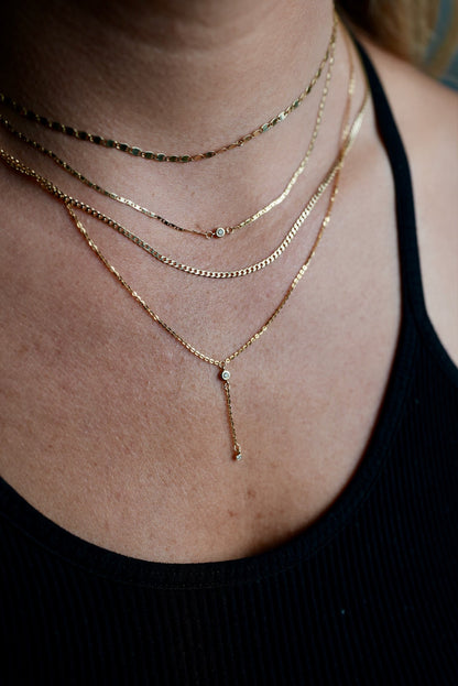 14k gold necklace. chain necklace. gold necklace. fine jewelry