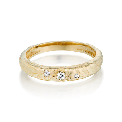 Gold Ring. Diamond Ring. Stackable Ring. 14k Gold Ring