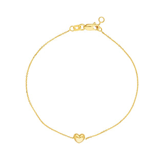 Puff Heart Chain Bracelet