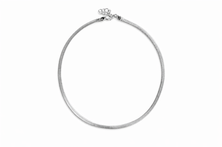 Herringbone Chain Necklace in 18k gold plated white – Baby Bond by The Bond Society