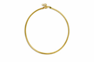 Herringbone Chain Necklace in 18k gold plated yellow – Baby Bond by The Bond Society