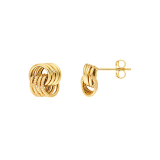 Textured Love Knot Stud Earrings