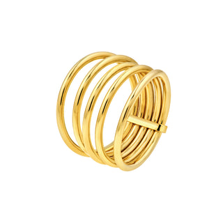 Solid 14k Gold Layered Tube Ring The Bond Society