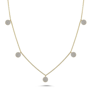 Circle Pavé Diamond Necklace