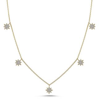 Dainty Northstar Pavé Diamond Necklace
