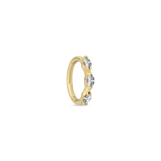 Elegant Petite Marquise Diamond Huggie