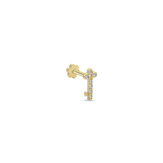 Diamond Key Stud Earrings | The Bond Society