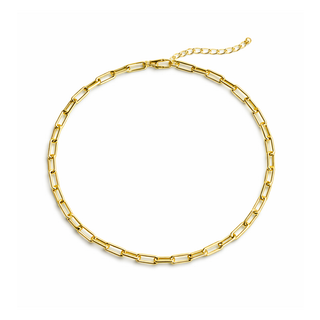 Paperclip Chain Necklace in 18k gold plated yellow – Baby Bond by The Bond Society