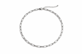 Paper Clip Chain Bracelet in 18k gold plated white – Baby Bond by The Bond Society
