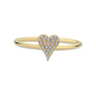 Dainty pavé gold ring