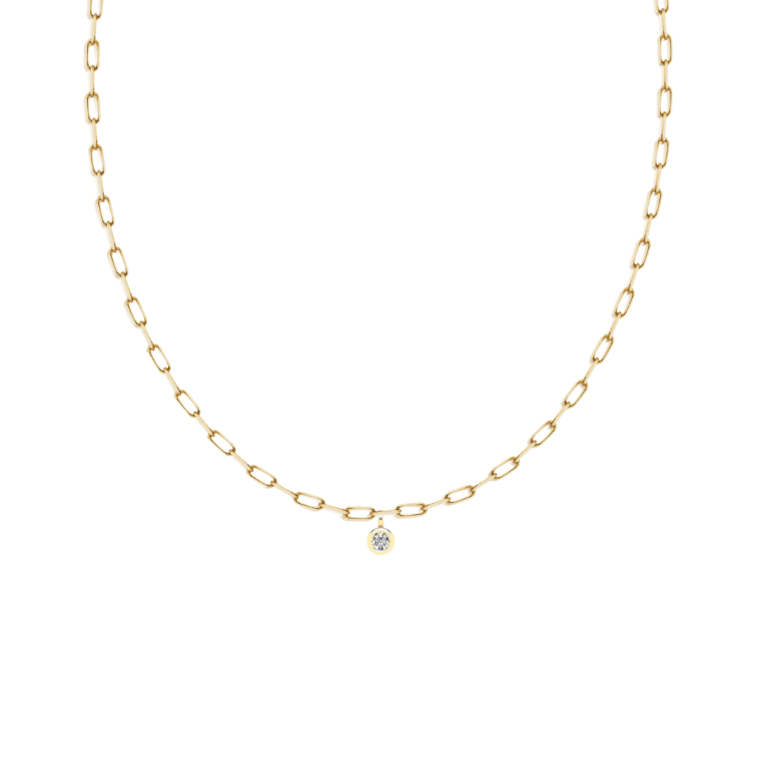 yellow gold necklace, 14k yellow gold, diamond necklace, chain necklace, delicate necklace, dainty jewelry