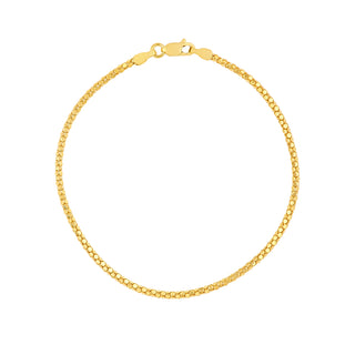 Yellow Gold Popcorn Chain Bracelet The Bond Society