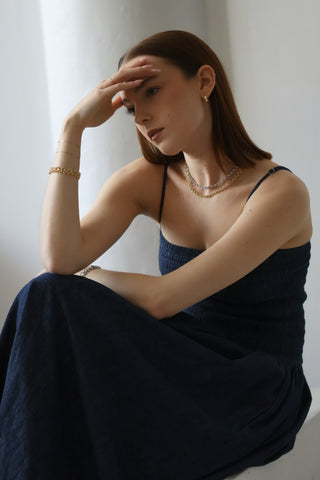 Yellow gold rolo chain bracelets the bond society