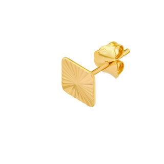 Solid 14k Yellow Gold Radiant Earring Studs The Bond Society
