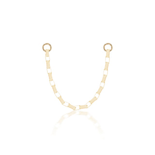 gold earring chain. gold earrings. ear chain