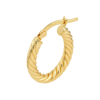 Twisted Oval Hoop Earrings