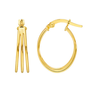 Triple Tube Hoop Earrings