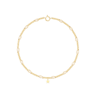 gold bracelet, charm bracelet, star jewelry, chain bracelet, custom bracelet, 14k gold bracelet