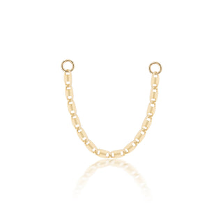 gold earring chain. ear chain. gold earring