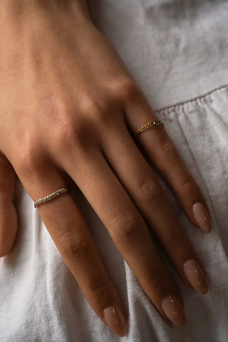 Delicate Pavé Diamond Ring. Ring Stacking. Ring Staples