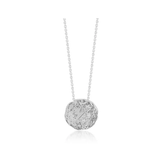 White Gold Apricity Foiled Bolt Pendant with Diamond Stars. Unique foiled textured finish