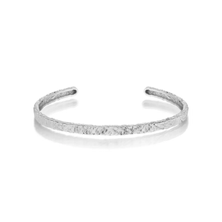 White Gold Apricity Foiled Cuff. With textured foiled finish
