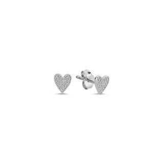 Heart Pavé Diamond Studs