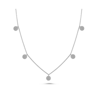 Circle Pavé Diamond Necklace