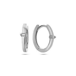 Timeless Baguette Diamond Hoop Earrings