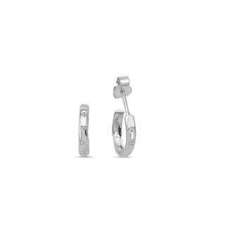 White gold hoop earrings