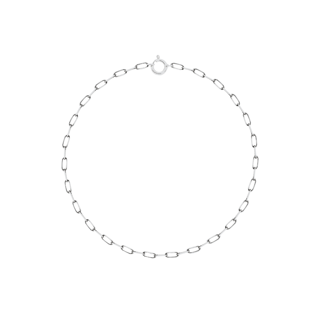 white gold bracelet, white gold chain, 14k white gold, delicate bracelet